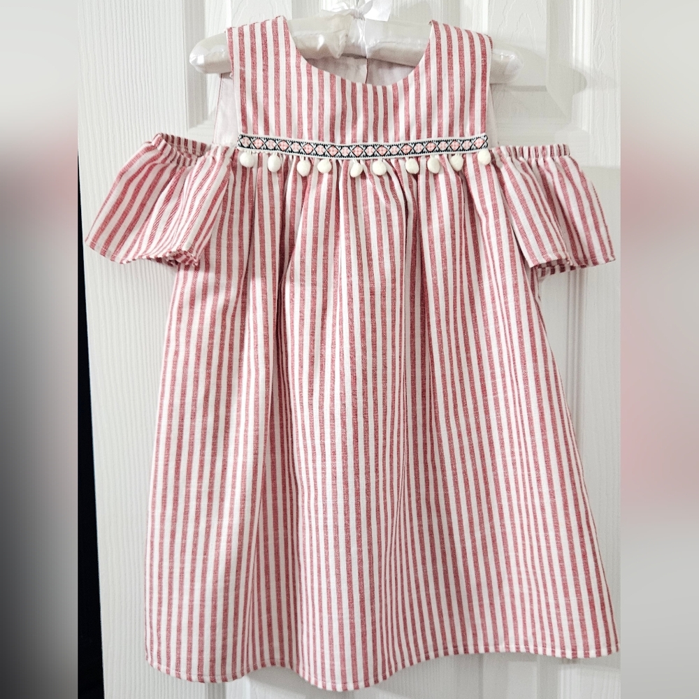 Pippa & Julie Pink and White Striped Dress